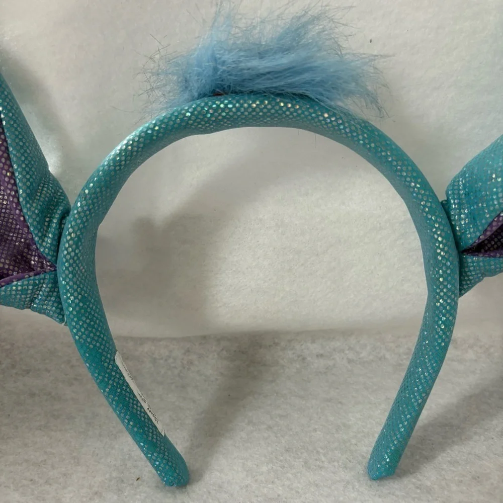STITCH Ears Headband Blue Purple Sparkly Glitter Disney Japan